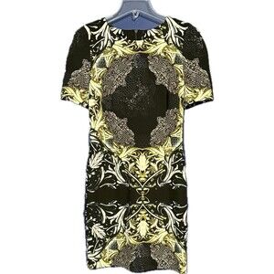 W118 By Walter Baker Print Shift Mini Dress size Small Poly Spandex Blend